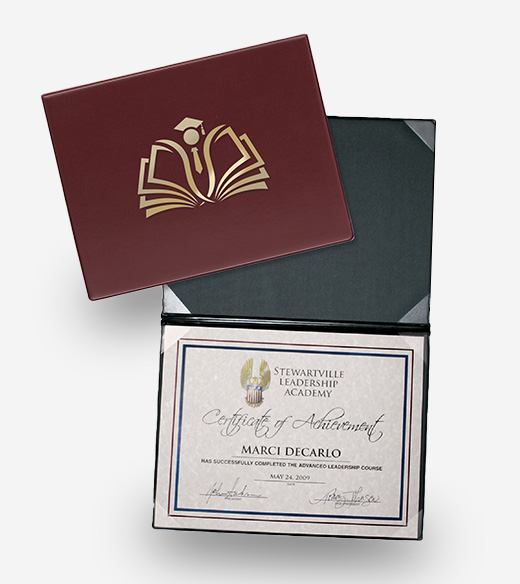 eight corner deluxe diploma holder
