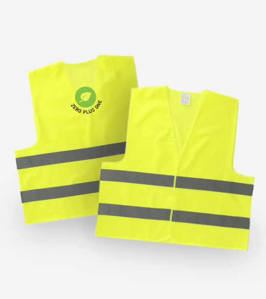 yellow safety vest with logo